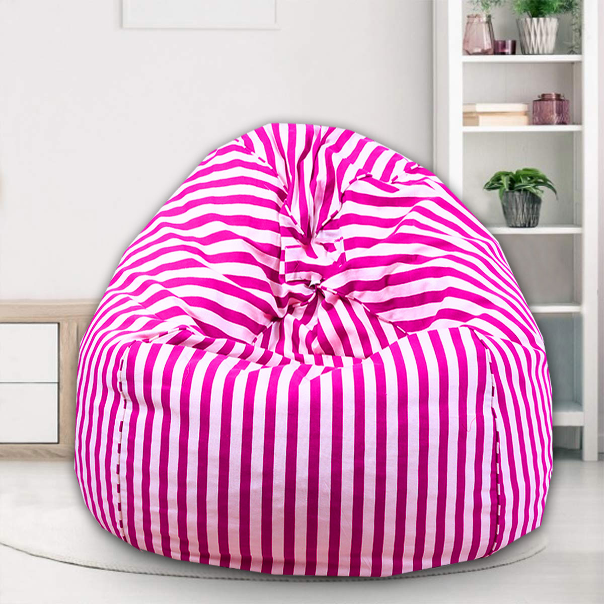 Solid Bean Bag Sofa With Foot Rest in fabric - Urban den
