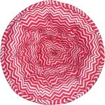 White and Red Striped Organic Cotton Lap Pouf