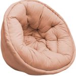 Peach Solid Organic Cotton Lap Pouf