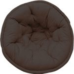 Solid Organic Cotton Dark Brown Lap Pouf