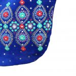 Blue Velvet Party Hand Bag For Women (PARAG1)