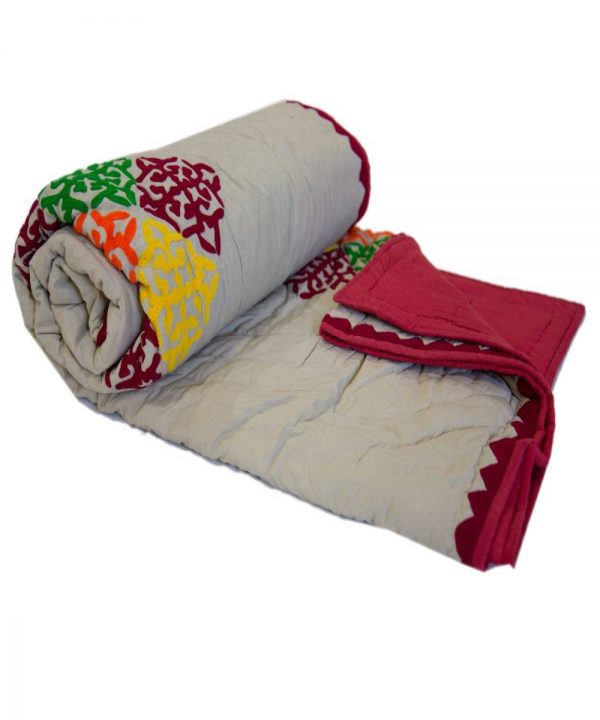 Woolen Embroidered quilt