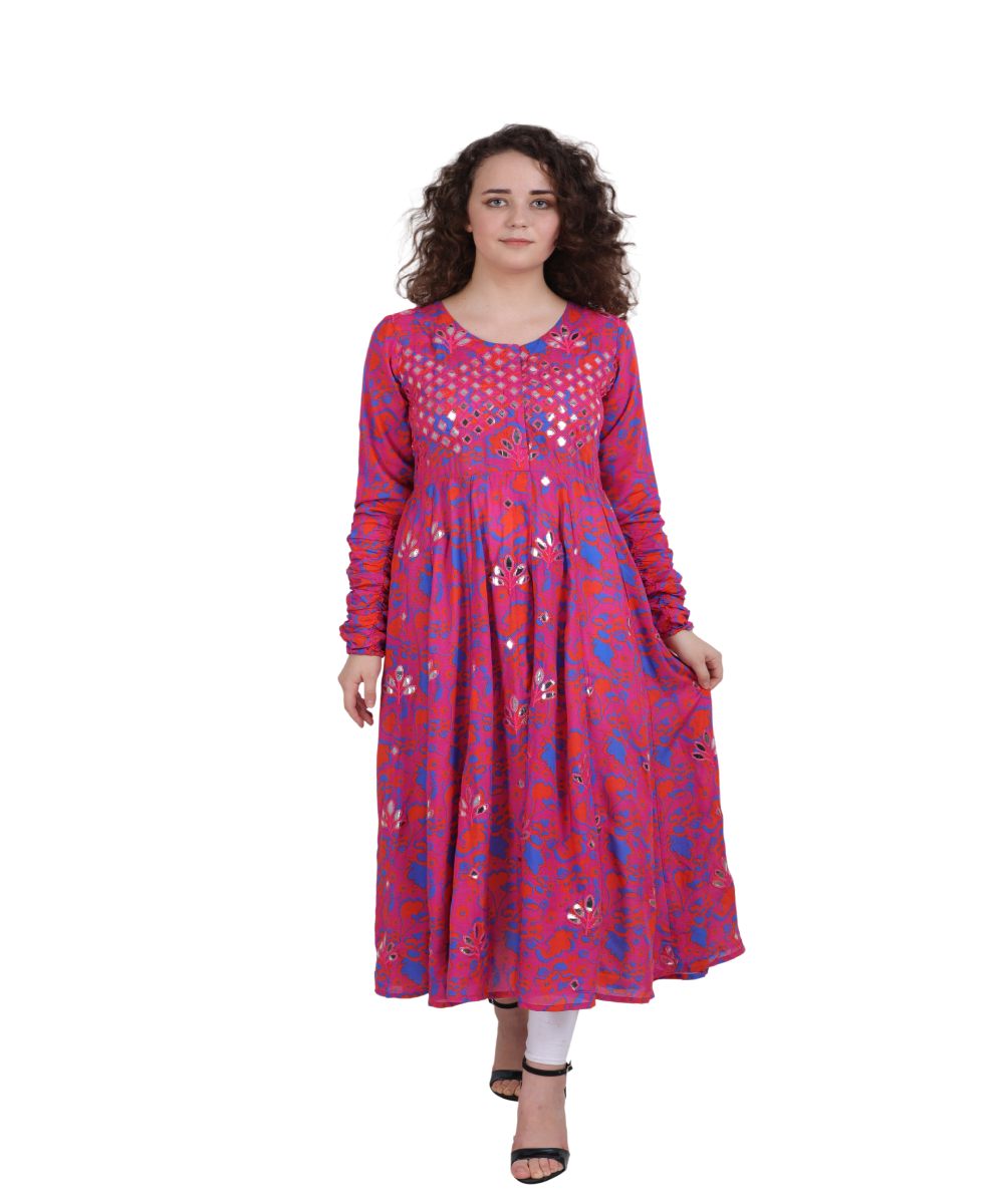pink ethnic dress