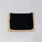 Black Jute and Velvet Clutch Bag